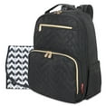 Baby Essentials FisherPrice Signature Quilted Backpack Diaper Bag with Changing Pad