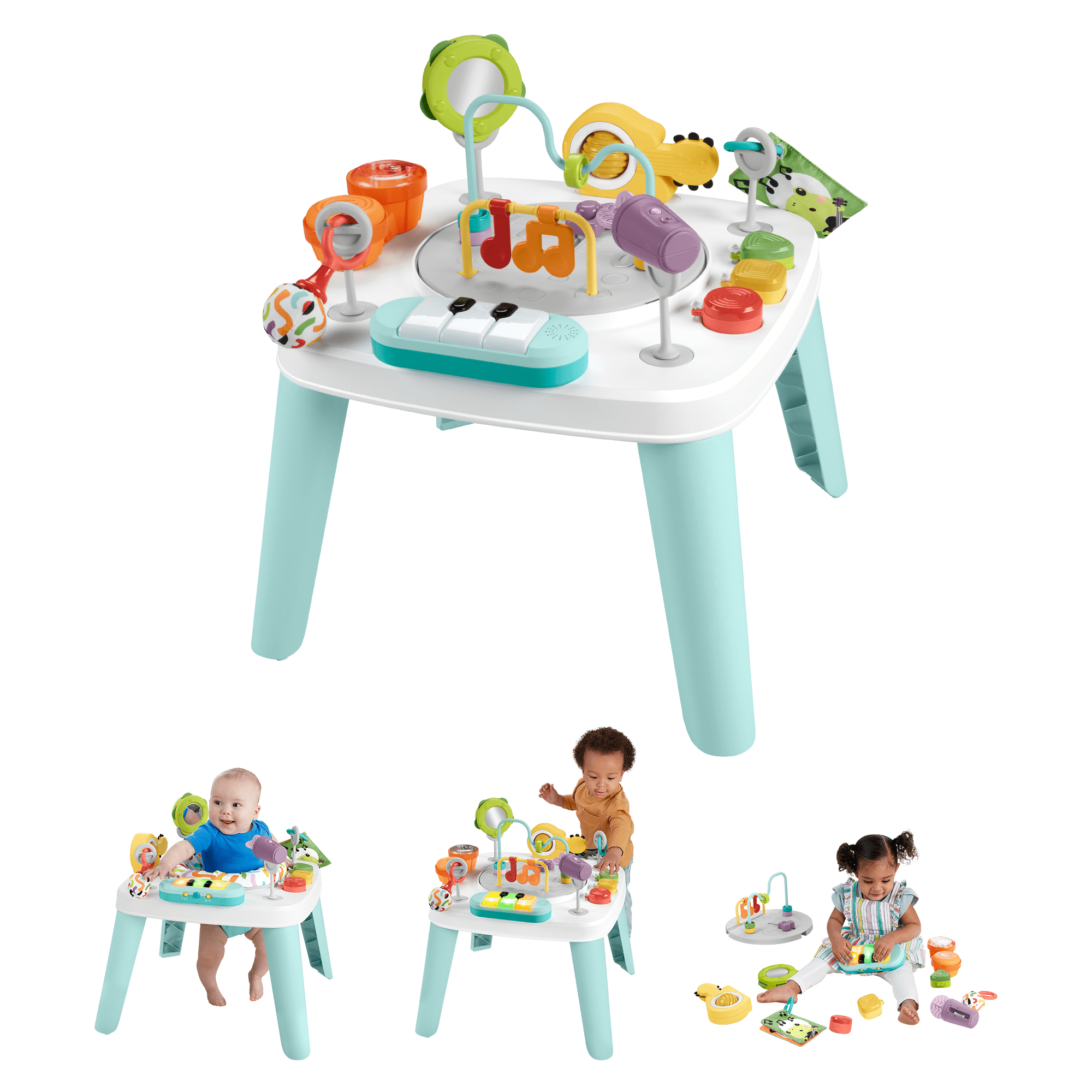 Fisher-Price 3-in-1 Hit Wonder Baby Activity Center & Toddler Play Table with Music & Lights