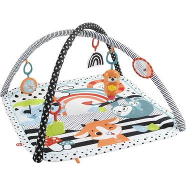 Fisher-Price 3-in-1 Music Glow and Grow Gym Infant Playmat with Lights & Removable Toys