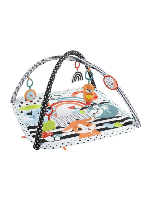 Fisher-Price 3-in-1 Music Glow and Grow Gym Infant Playmat with Lights & Removable Toys