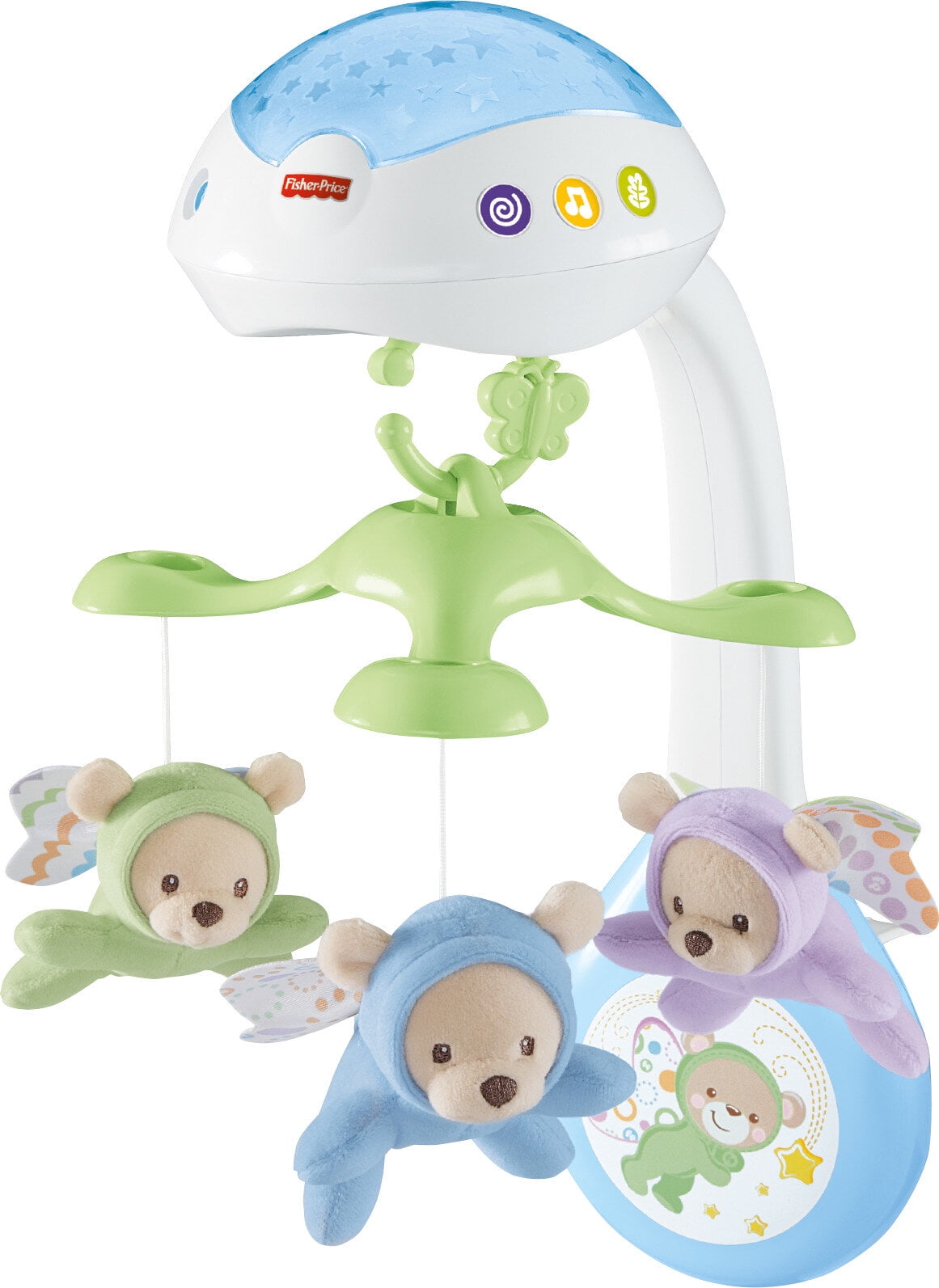 Fisher-Price 3-in-1 Projection Mobile, Butterfly Dreams, Baby Crib