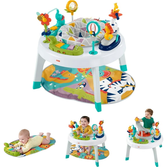 Fisher-Price 3-in-1 Sit-to-Stand Infant Activity Center and Toddler Play Table, Unisex