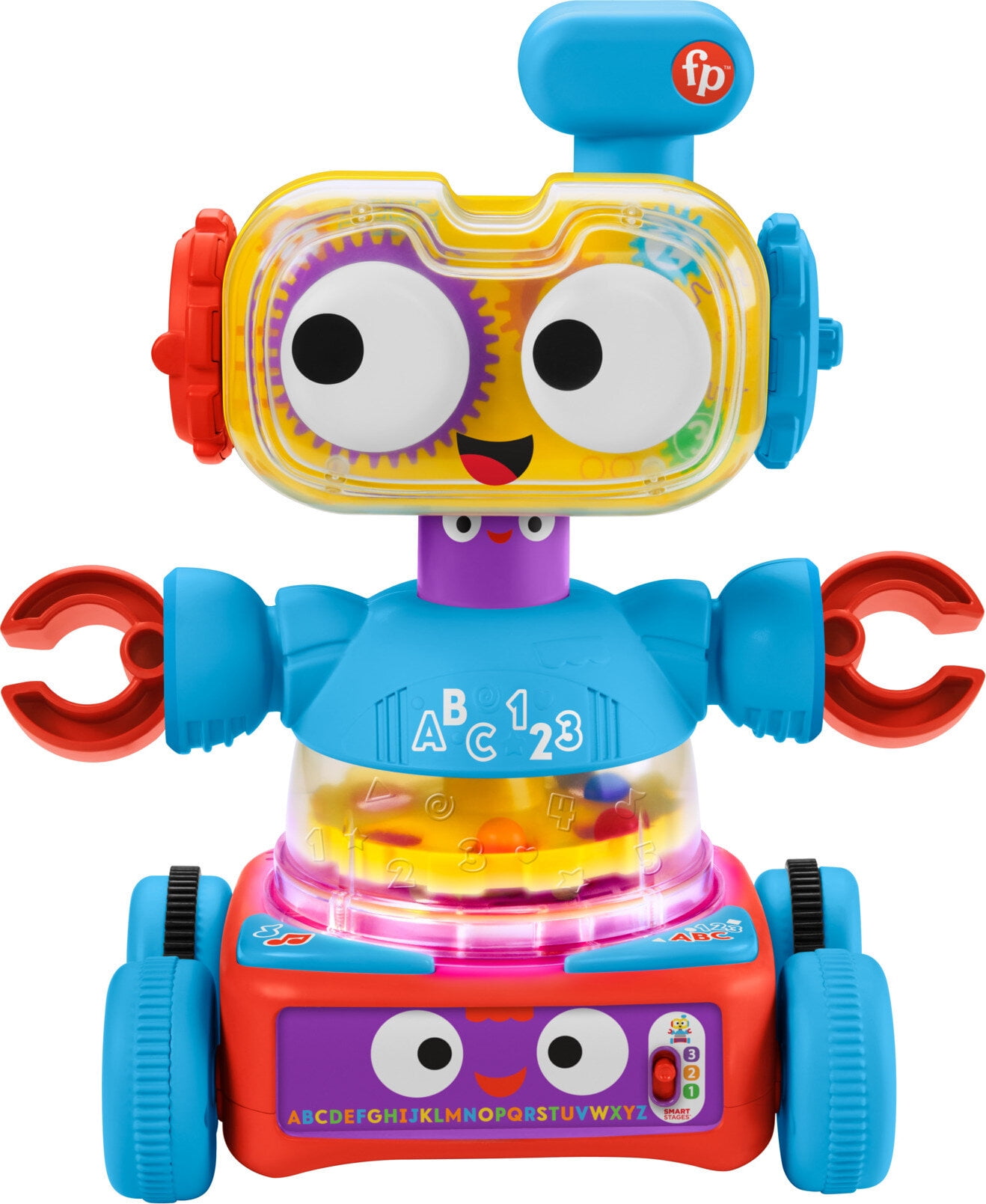 Fisher-Price 4-in-1 Learning Bot Interactive Toy Robot for Infants Toddlers  and Preschool Kids