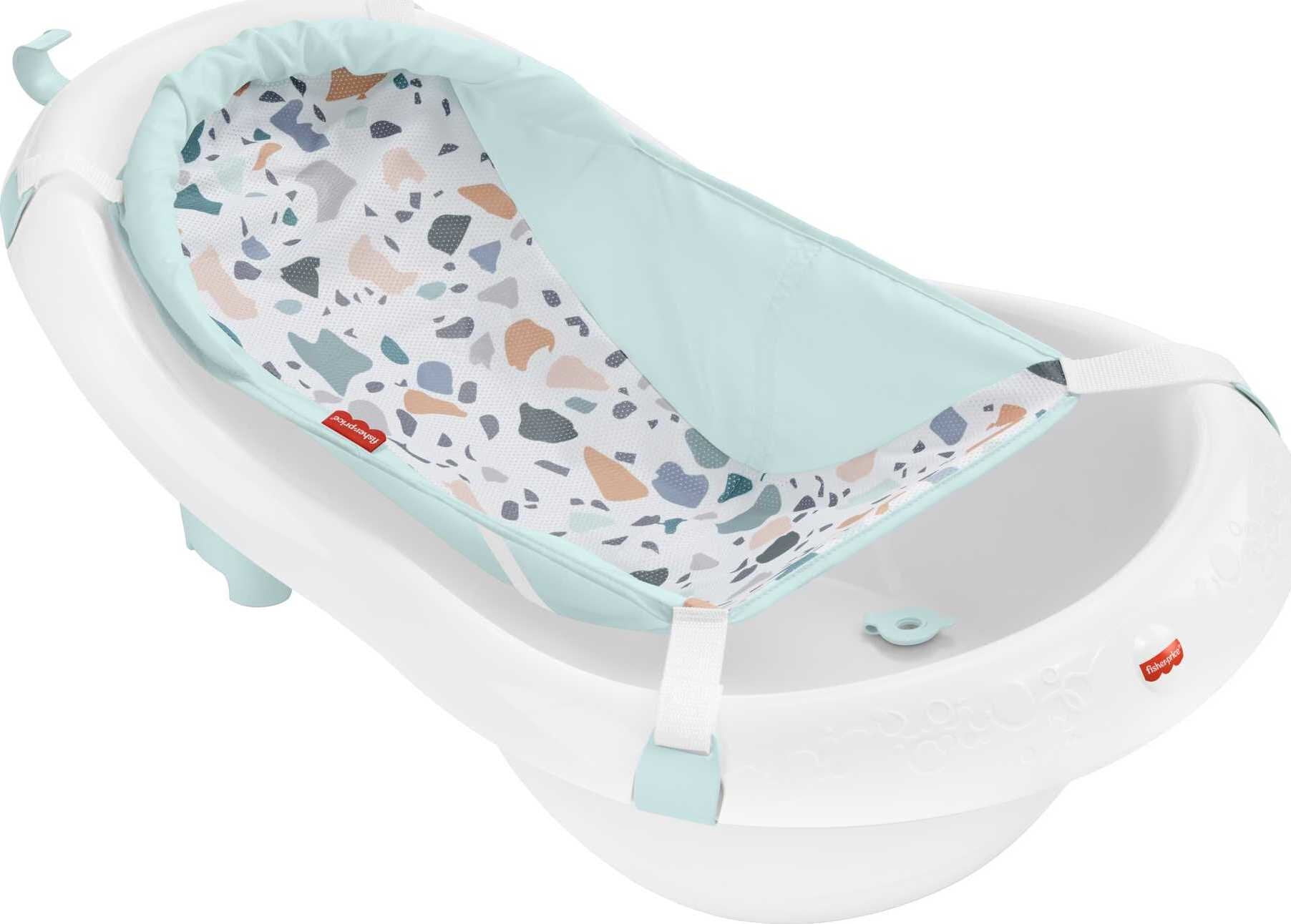 Fisher-Price 4-in-1 Sling 'n Seat Baby Bath Tub Pacific Pebble, Unisex, Plastic