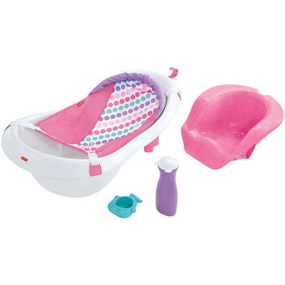 Fisher-Price 4-in-1 Sling 'n Seat Baby Tub with Adjustable Support, Pink