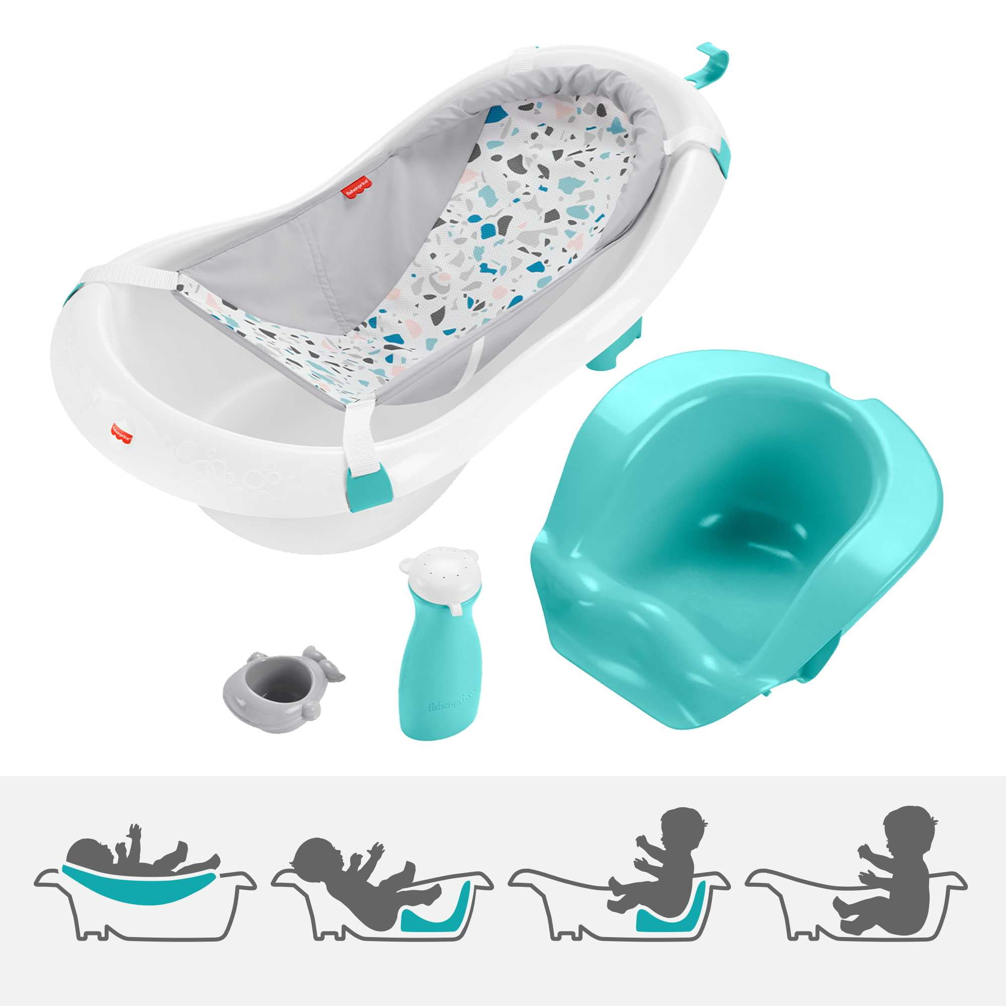 Fisher-Price 4-in-1 Sling 'n Seat Tub Infant to Toddler Bath