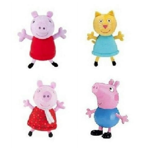 Fisher-Price 6 inch Peppa Mini Plush - Complete Set of 4: George, Holidays Pe...