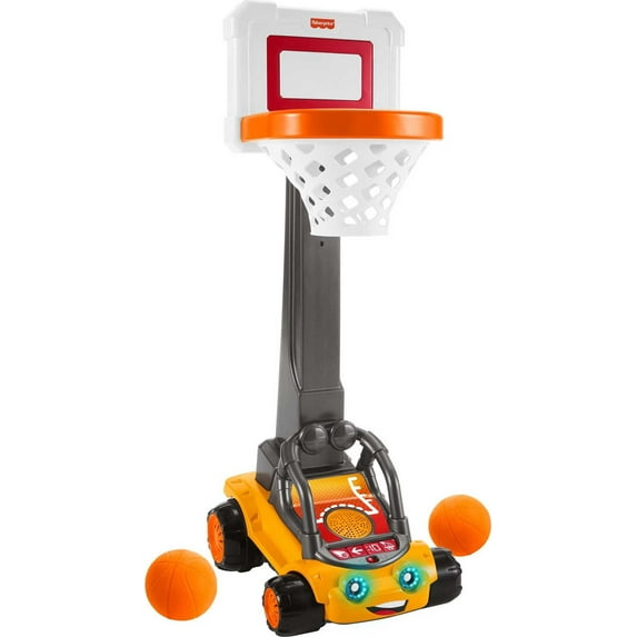 Fisher-Price B.B. Hoopster Electronic Basketball Toy with Lights & Sounds for Kids, 2 Balls