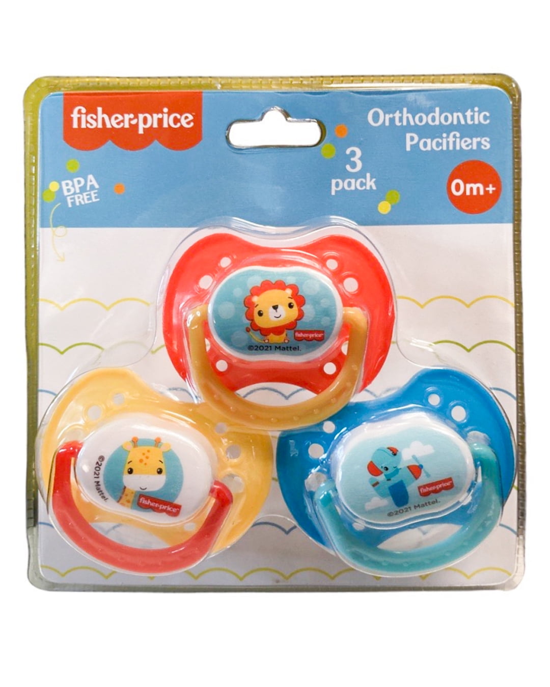 FisherPrice Baby 3Pack Orthodontic Pacifiers pink/multi, one size