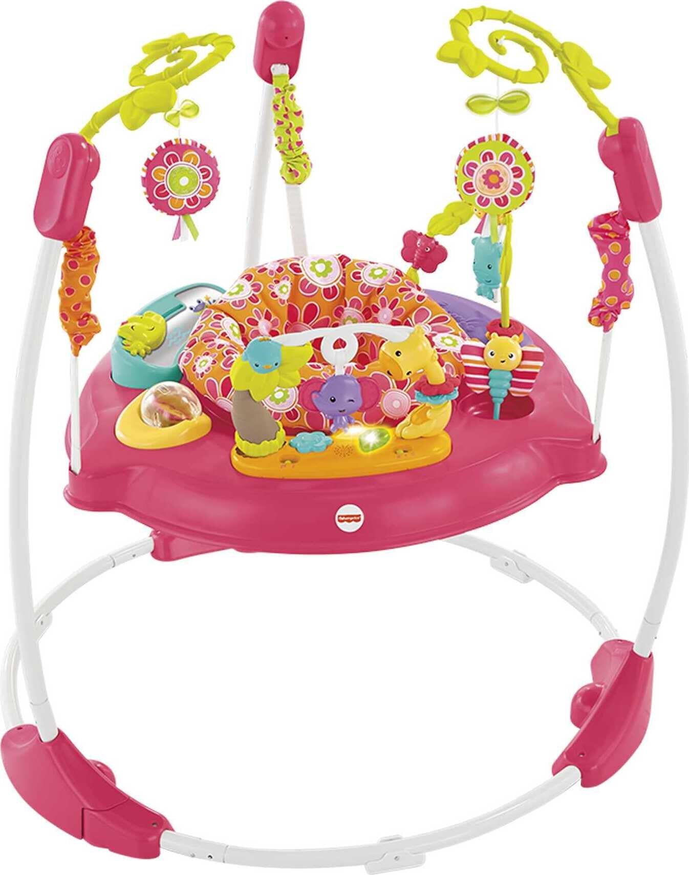 FisherPrice Baby Bouncer Pink Petals Jumperoo Activity Center with