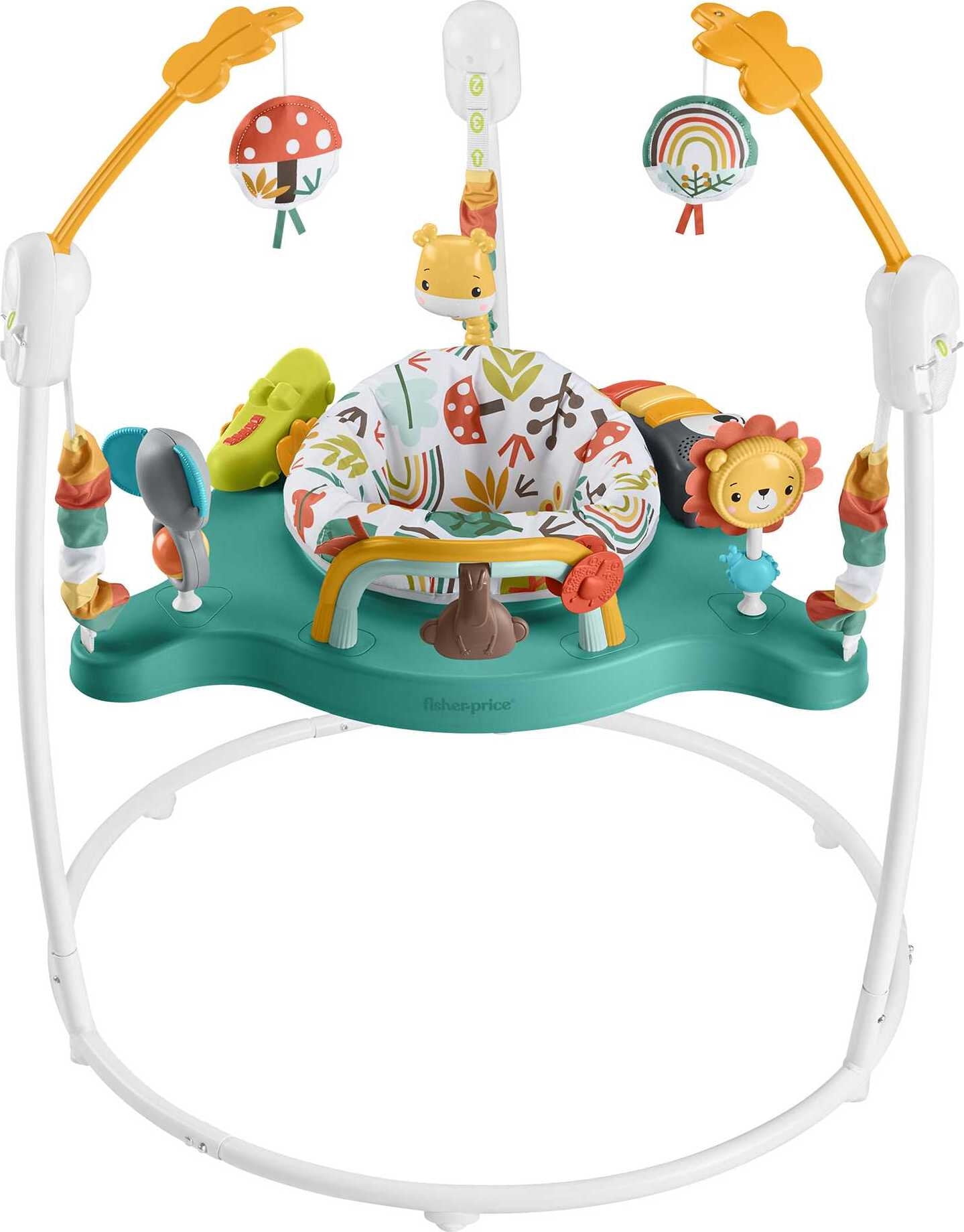 Fisher-Price Baby Bouncer Colorful Corners Jumperoo Activity Center with  Music Lights Sounds & Developmental Toys ( Exclusive)