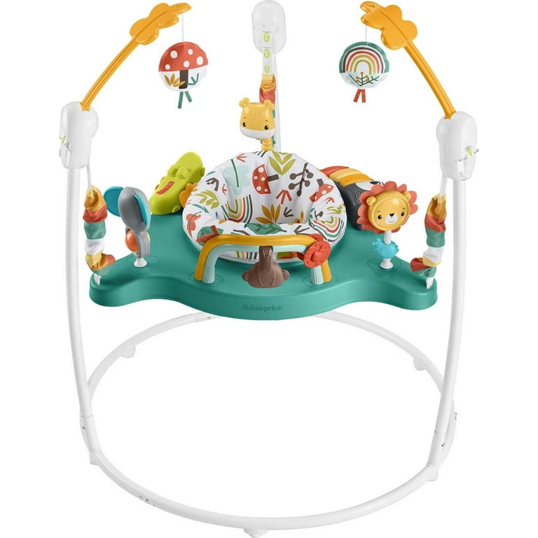Fisher-Price Baby Bouncer Rainforest Jumperoo Activity Center with Music  Lights 