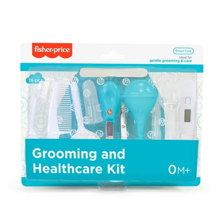 Fisher-Price Baby Grooming and Medical Kit for Newborns, 16 Pieces, 0+ Months