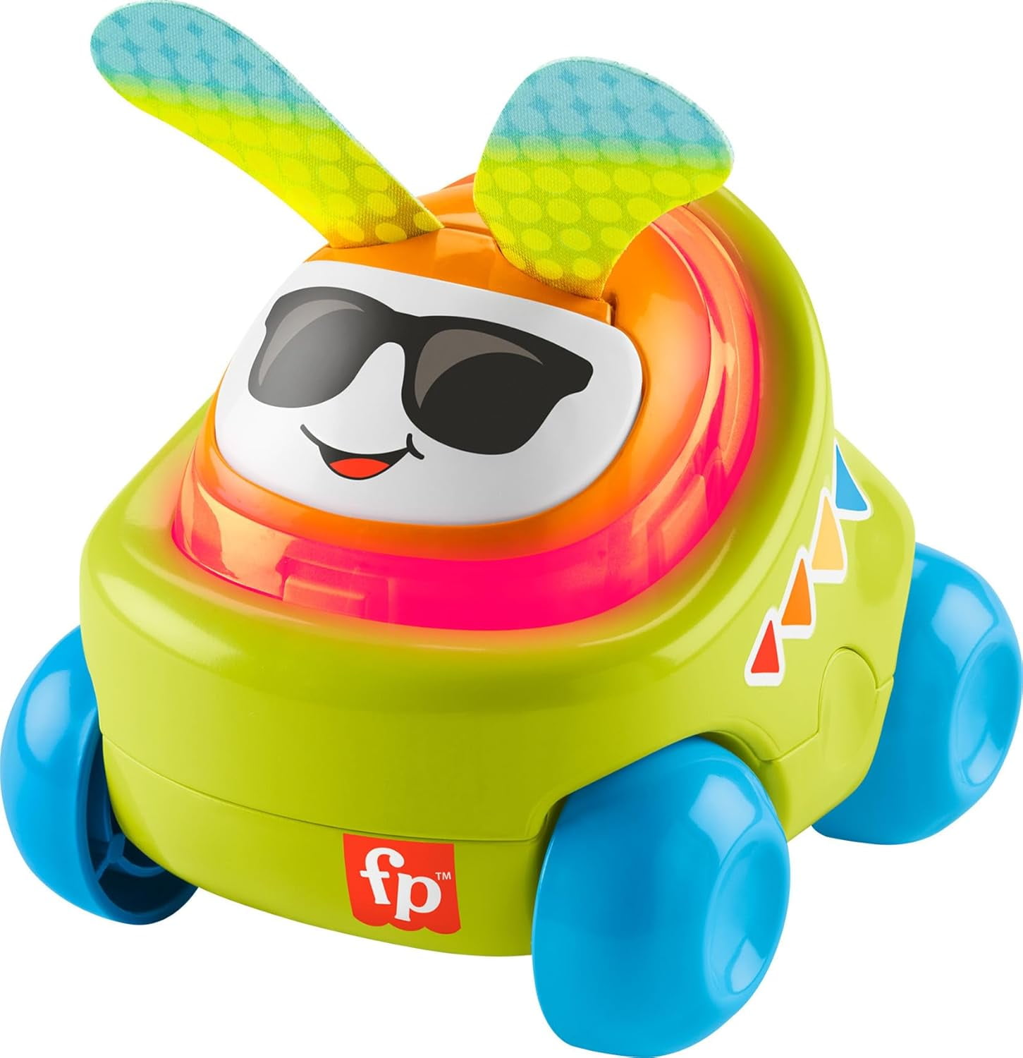 Fisher Price Baby Learning Toy DJ Buggy Push Along Car with Lights Music for Developmental Play Infants Ages 9 Months Exclusive