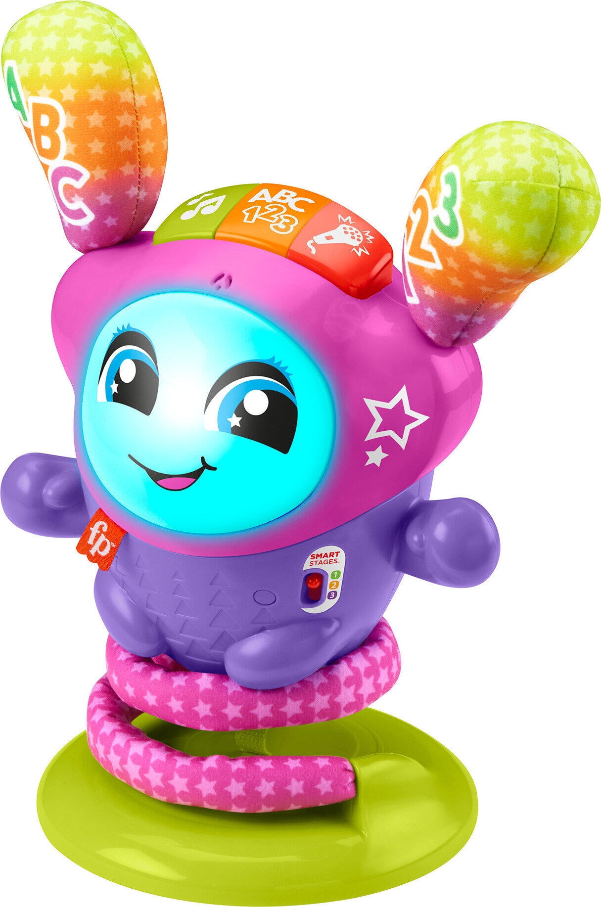 Fisher-Price Baby Learning Toy with Music Lights and Bouncing Action, DJ Bouncin Star for Infant, Toddler, Child