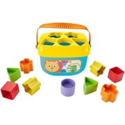 Fisher-Price Baby’s First Blocks Shape Sorting Toy with Storage Bucket, 12 Pieces For Baby & Toddler