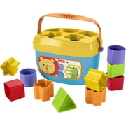 Fisher-Price Baby’s First Blocks Shape Sorting Toy with Storage Bucket, 12 Pieces For Baby & Toddler