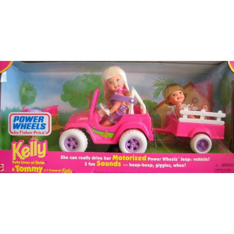 Fisher Price Barbie Kelly Tommy Power Wheels Jeep Wagon Motorized Playset 1997 Mattel Walmart