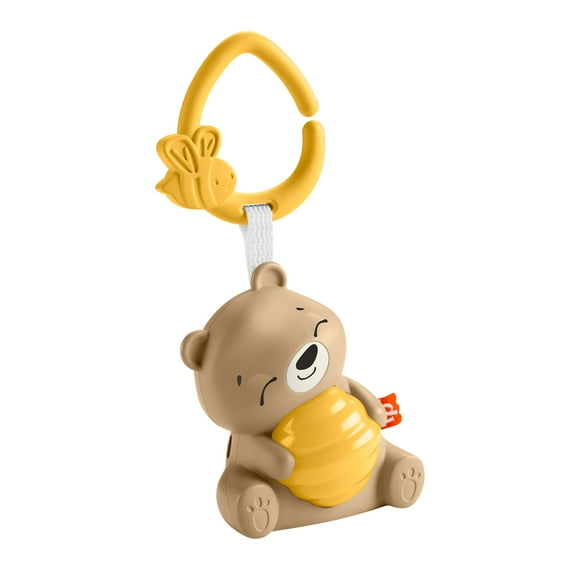 Fisher-Price Beary Soothing Portable Baby Infant Sound Machine with Customizable Timer, Brown
