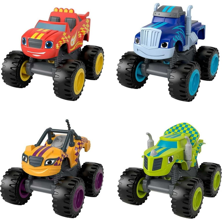 Fisher Price Blaze and The Monster Machines Racers Toy Trucks 4 Pack for Kids Ages 3 Walmart