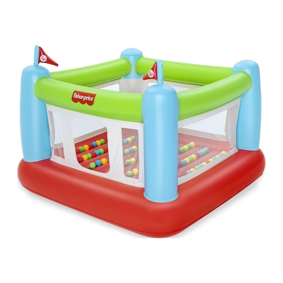 Fisher-Price Bouncesational Indoor Outdoor Kids Bouncer with Built In Pump