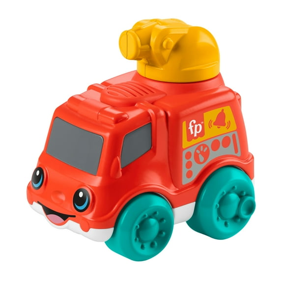 Fisher-Price Chime & Ride Fire Truck Push-Along Toy Vehicle for Infants with Fine Motor Activities