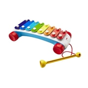 Fisher-Price Classic Xylophone Toddler Pretend Musical Instrument Pull Toy with Mallet