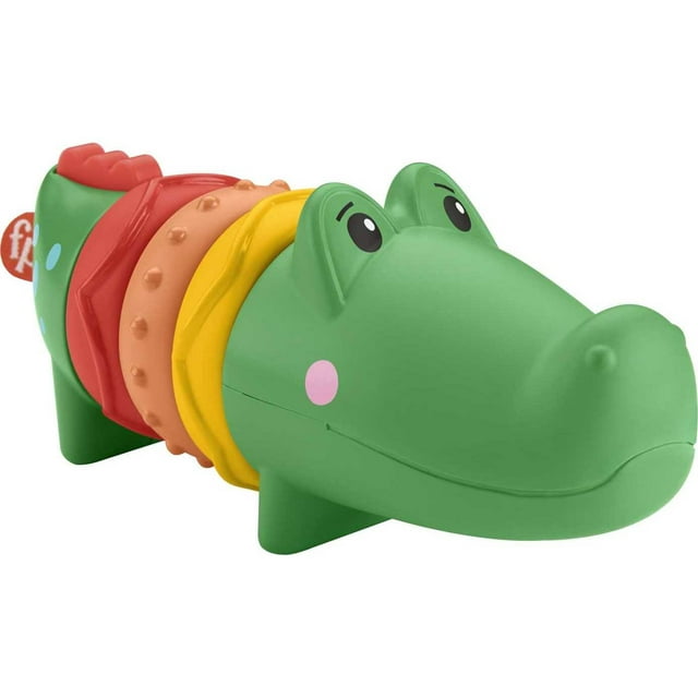 FisherPrice Clicker Alligator Rattle Sensory Toy for Infants Ages 6