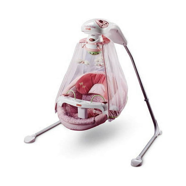 Fisher-Price Cradle Swing with 6-Speeds, Butterfly Garden Papasan