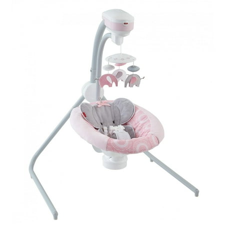 Fisher-Price Cradle 'n Swing with 6-Speeds, Blush Safari