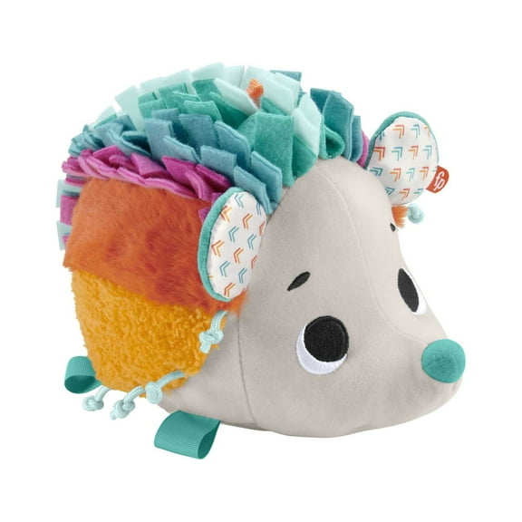 Fisher-Price Cuddle n' Snuggle Hedgehog Newborn Plush Sensory Toy with Sensory Details for Babies