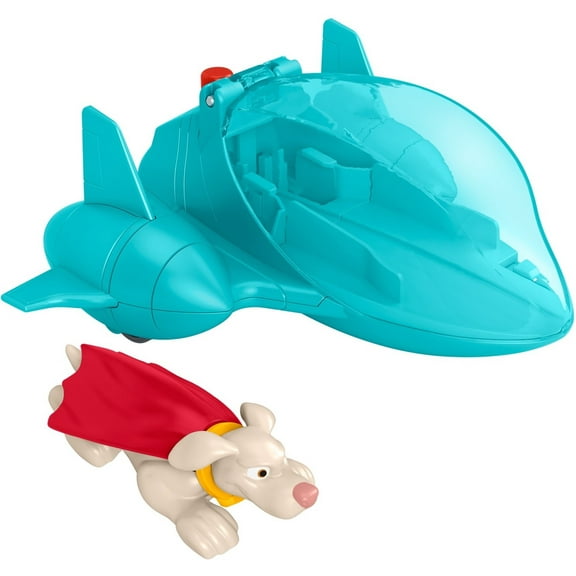 Fisher-Price DC League of Super-Pets Super Launch Krypto Figure & Invisible Jet Vehicle Set