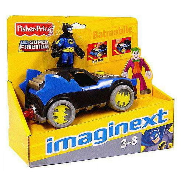 Fisher Price DC Super Friends Batman Imaginext Batmobile 3 Figure Set