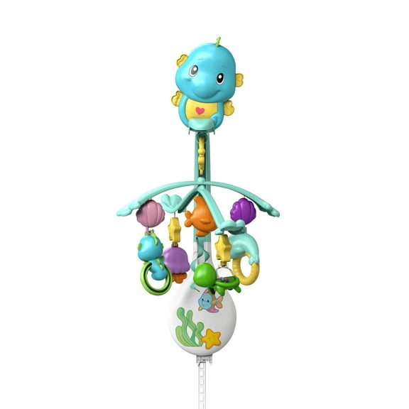 Fisher Price DFP12 3 in 1 Soothe and Play Seahorse Mobile with Removable Rattles