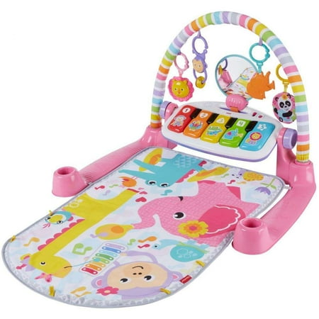 Fisher-Price - Deluxe Kick & Play Piano Gym - Pink/Yellow/White