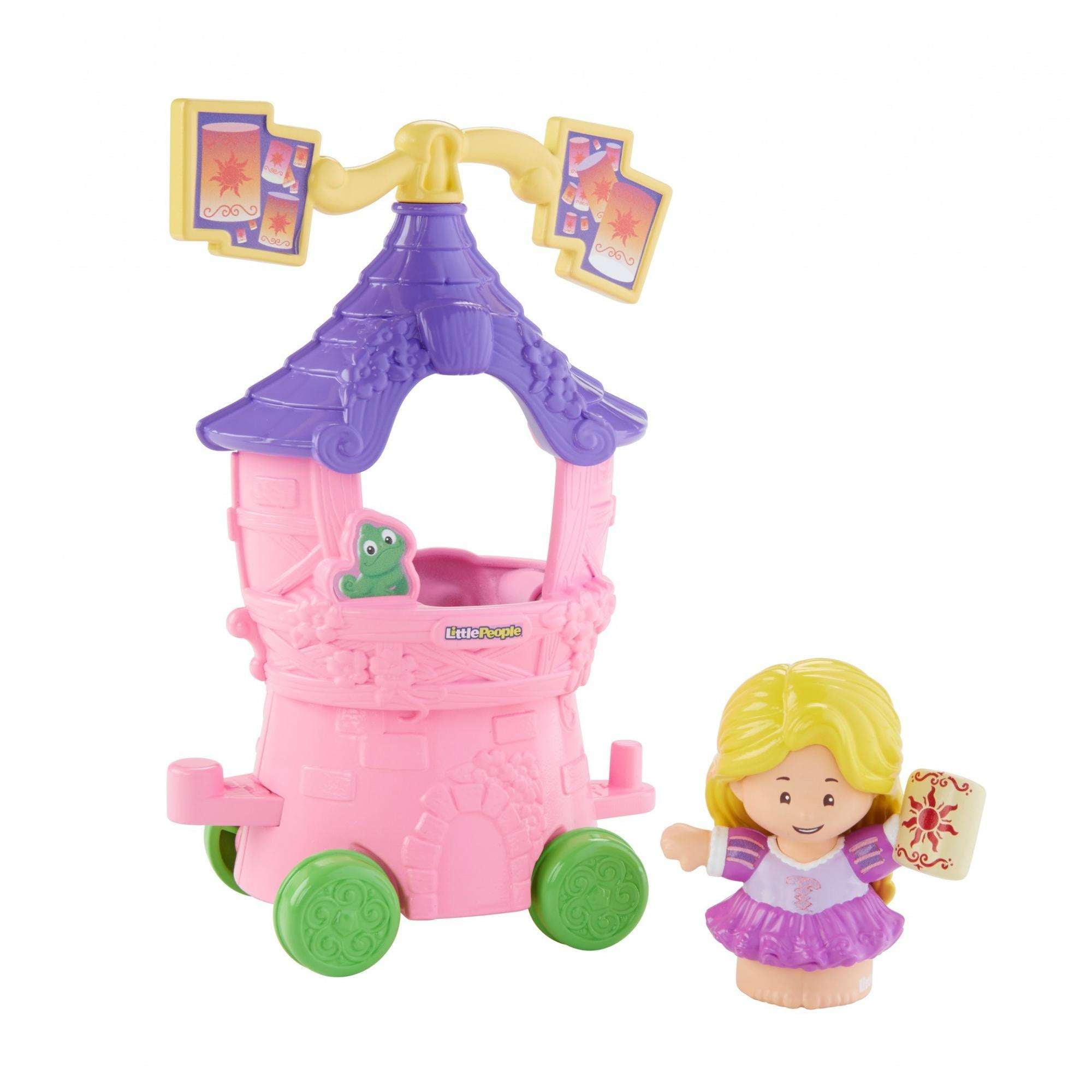 Fisher Price Little People Barefoot Disney Princess Rapunzel Holding Paint  Book