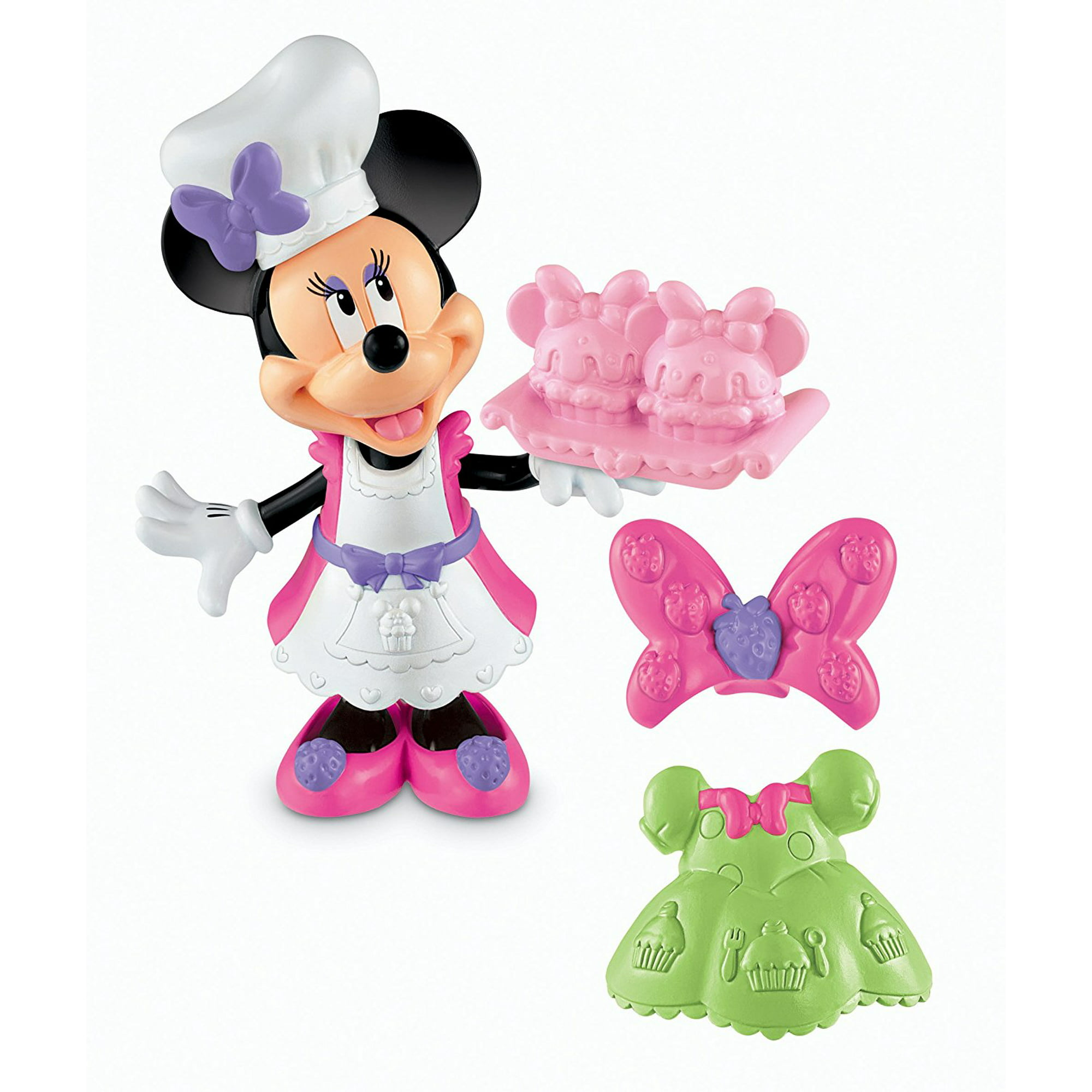 Fisher-Price Disney's Minnie's Cupcake Bowtique - Dress Minnie like a  Cupcake Baker with Easy Snap-on Outfits