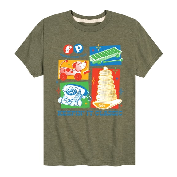 Fisher Price - Fisher Price 60S Toys Grid - Youth Short Sleeve T-shirt
