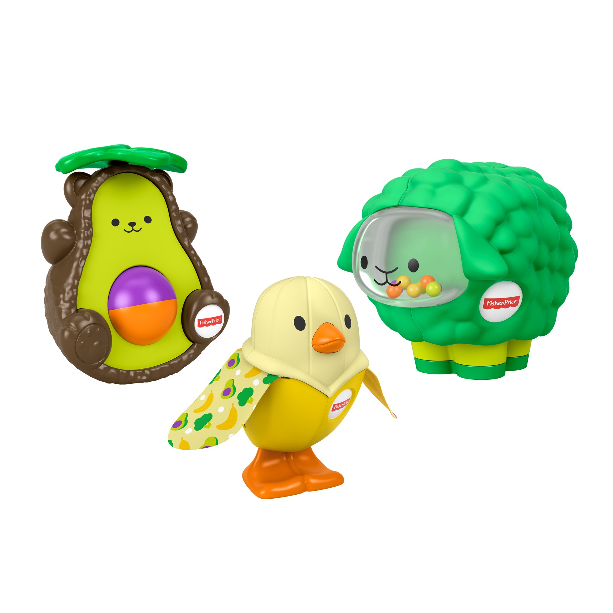 Fisher-Price Food-Animals Gift Set, 3 take-along toys for babies ages 6 months & up - image 1 of 6