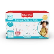 Fisher-Price Girls Disposable Training Pants for Toddlers, 2T-3T, 120 Count