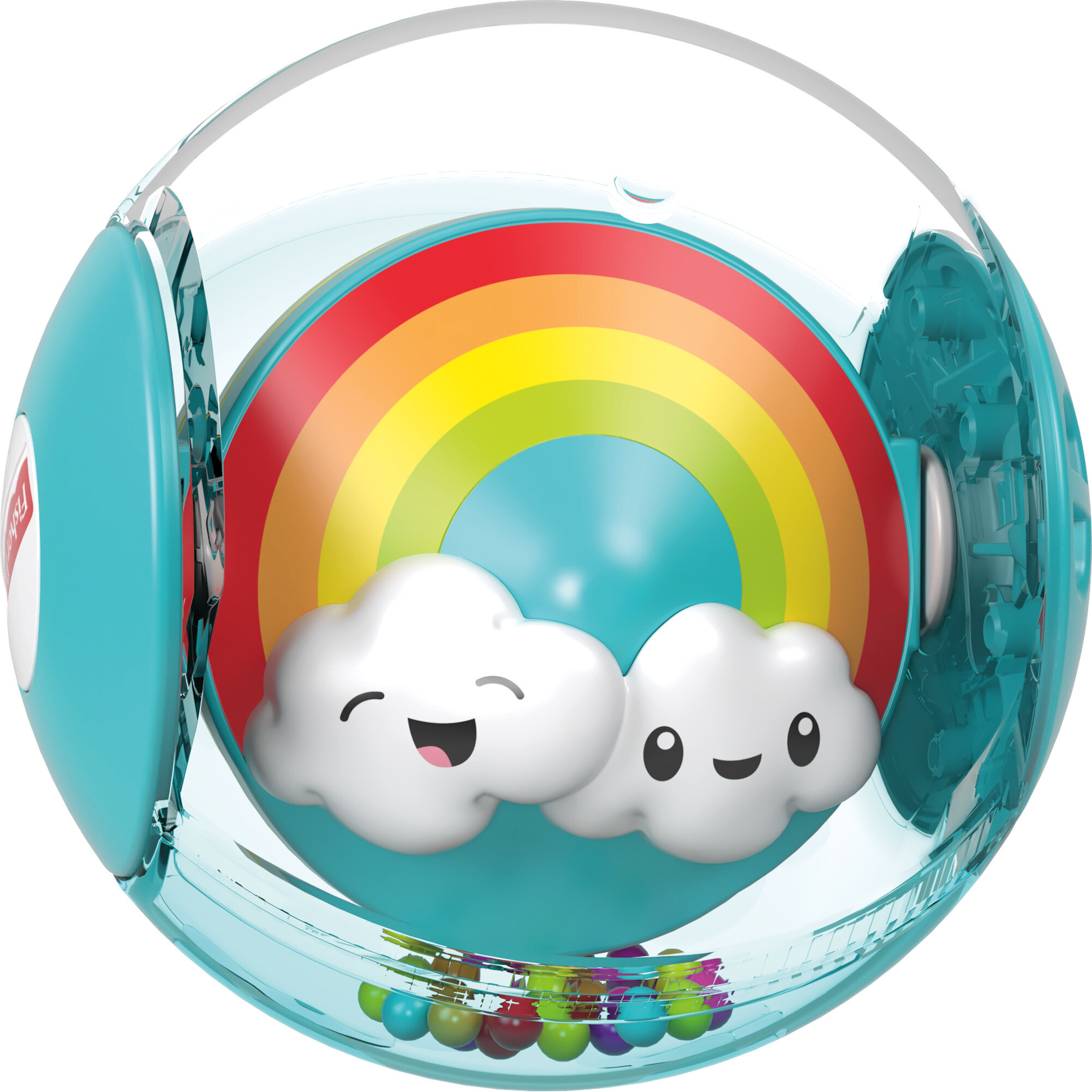 Fisher-Price Hello Sunshine Rattle Ball with Rainbow-Colored Beads - image 1 of 4