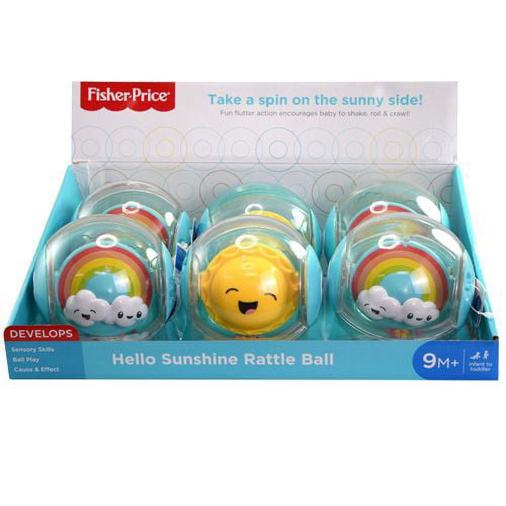 Fisher Price Hello Sunshine Rattle Ball with hangtag in display