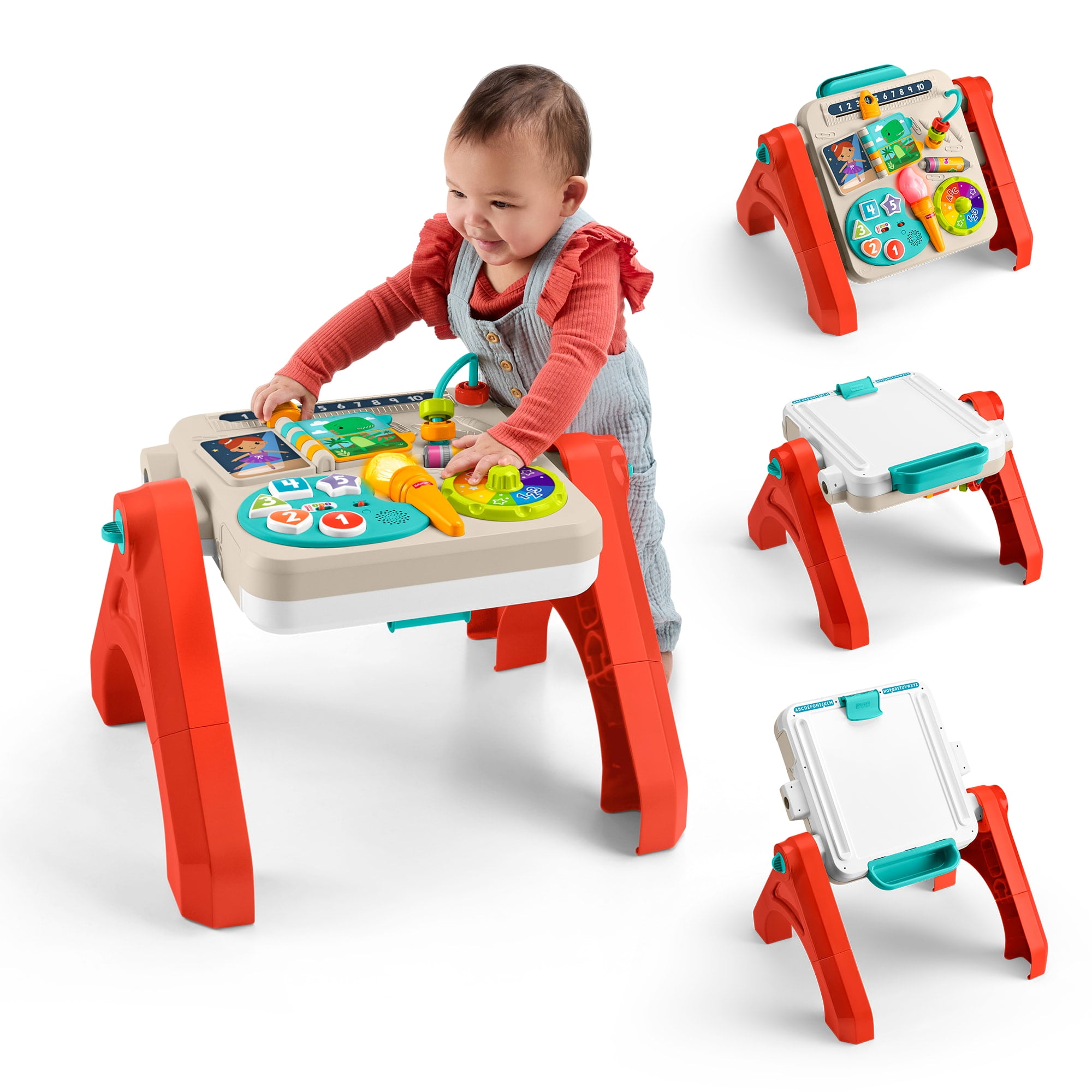 Fisher-Price Laugh & Learn 4-in-1 Activity Table & Easel, Electronic Learning Toy for Baby & Toddler