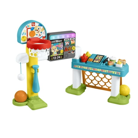 Fisher-Price Laugh & Learn 4-in-1 Game Experience Sports Activity Center & Toddler Learning Toy