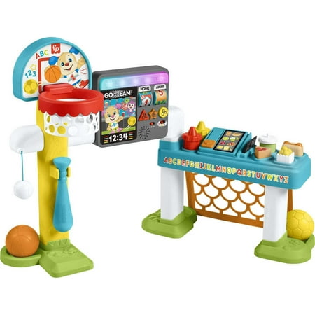 Fisher-Price Laugh & Learn 4-in-1 Game Experience Sports Activity Center & Toddler Learning Toy