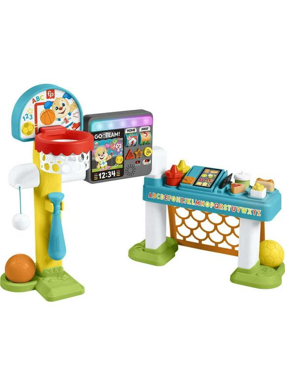 Fisher-Price Laugh & Learn 4-in-1 Game Experience Sports Activity Center & Toddler Learning Toy