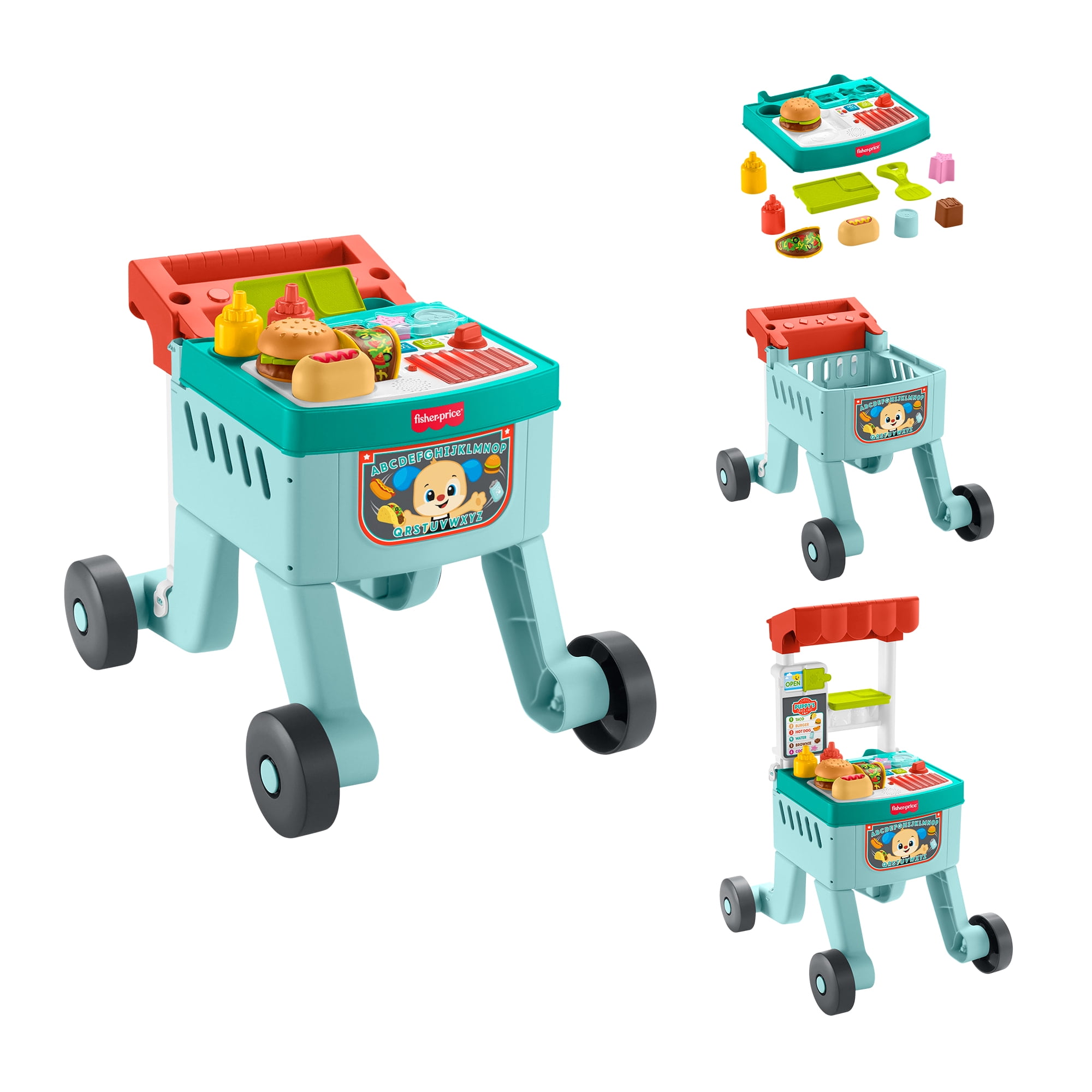 Fisher-Price Laugh Learn 4-in-1 Snack Cart Baby Walker Toddler