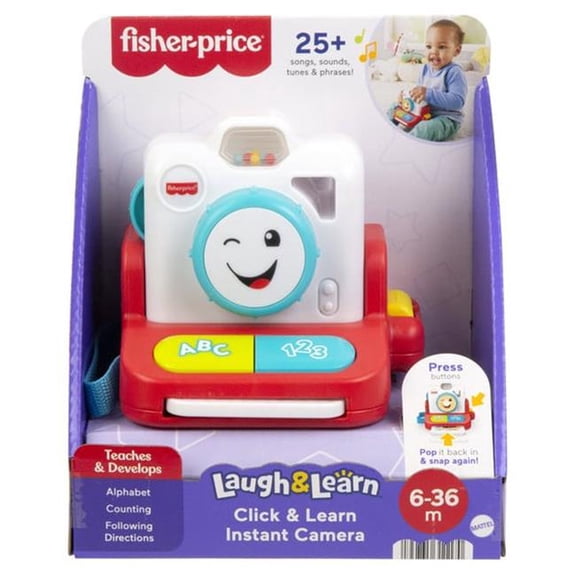Fisher-Price MTTJGD20 Laugh, Learn Click & Learn Instant Camera Toys - Pack of 2