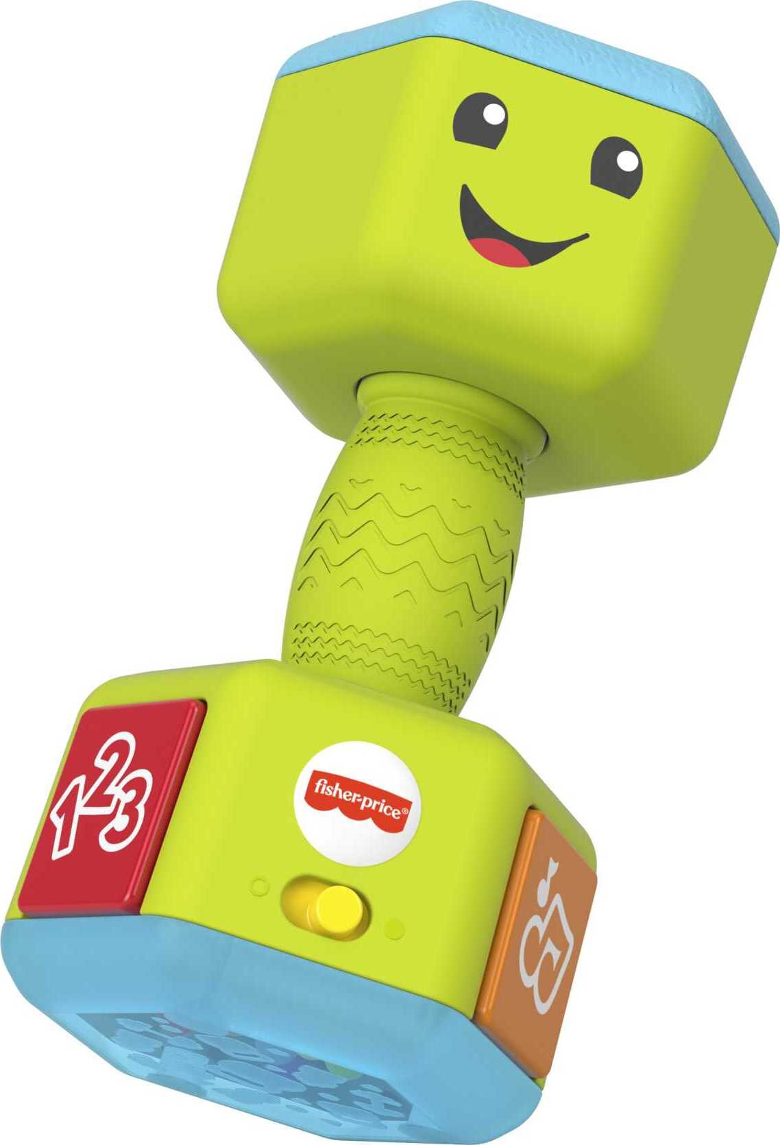 Fisher-Price Laugh & Learn Countin’ Reps Dumbbell Musical Rattle Toy for Infant & Toddler - image 1 of 6