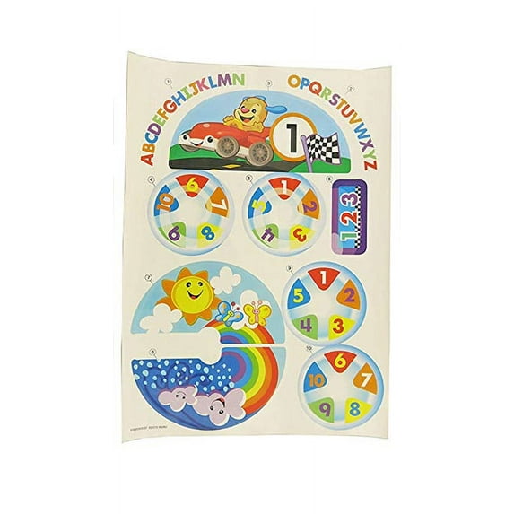 Fisher-Price Laugh & Learn Crawl Around Car Blue - Replacement Labels DJD09